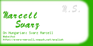 marcell svarz business card